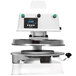 A white Proluxe automatic pizza dough press machine with black accents and a digital display.