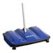 A blue and black Carlisle Duo-Sweeper floor sweeper with white text.