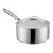 A Vigor stainless steel sauce pan with a lid.