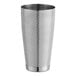 A Barfly stainless steel cocktail shaker with a textured diamond pattern.