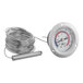 A Miljoco flush mount vapor dial thermometer with a wire around it.