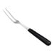 A Vollrath stainless steel pot fork with a black handle.