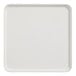 An American Metalcraft cream melamine square plate with a white border.