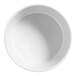 An American Metalcraft Unity white melamine bowl on a white surface with a shadow.
