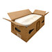 A white G.S. Gelato container of Italian Butter Pecan Gelato in a cardboard box with a lid.