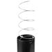 A black cylinder with a spiral spring.