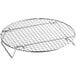 A Choice round metal cooling rack with wire mesh.