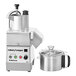 A Robot Coupe commercial food processor with a bowl and lid.