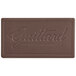 A brown rectangular Guittard dark chocolate bar with text.