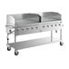 A Backyard Pro stainless steel outdoor grill with two burners.