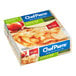 A box of 6 unbaked Chef Pierre apple pies on a kitchen counter.