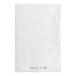 A white paper layflat shipping bag with black text on a white background.