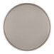 A Cal-Mil Hudson melamine plate with a grey raised rim on a white surface.