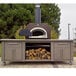 A Chicago Brick Oven wood-fired countertop pizza oven on a patio.