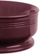 A Cambro Shoreline Collection entree bowl with a lid in cranberry.