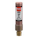 An Oatey copper hammer arrestor with a red label.