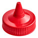 A red plastic closeable bottle cap with a wide mouth single tip.