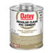 A 32 oz. can of Oatey regular clear liquid PVC cement with a white label.