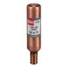A close-up of Oatey Quiet Pipes AA Straight Hammer Arrestor with a copper tube and red cap on it.