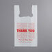Choice 1/6 Size White "Thank You" Plastic T-Shirt Bag   - 700/Case Main Thumbnail 3
