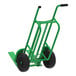 A green Valley Craft steel mini pallet truck with black wheels.
