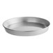 A close-up of a silver Choice tapered deep dish pizza pan.
