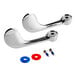 A pair of metal Regency faucet wrist blade handles with screws and bolts.