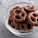 A bowl of Chocolate Covered Pretzels.