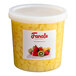 A white bucket of yellow Fanale Mango Love heart-shaped jelly topping.