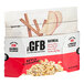 A white box of The GFB Apple Cinnamon Oatmeal packets with red and white label.