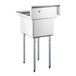 A Steelton stainless steel one compartment sink with legs.