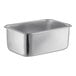 A silver metal Matfer Bourgeat stainless steel rectangular container.