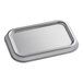 A silver rectangular Matfer Bourgeat stainless steel lid.
