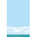 8 1/2" x 11" menu paper with a blue sky and white clouds and a Mediterranean themed Parthenon design.