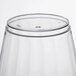 A clear plastic WNA Comet Classicware fluted tumbler with a clear lid.