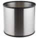 A silver metal container with black accents for Carlisle Coldmaster 3 Gallon Cold Crock.