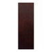 A brown rectangular wine menu cover with a leather tuxedo finish.