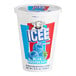 An ICEE Blue Raspberry Freeze cup with a label.