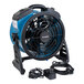 A blue and black XPOWER Portable Cooling Misting Fan.