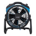 An XPOWER blue and black portable misting fan on a stand.