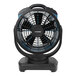 An XPOWER black and blue portable air circulator and misting fan on a stand.
