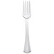 WNA Comet 610155 Reflections 7" Stainless Steel Look Heavy Weight Plastic Fork - 600/Case Main Thumbnail 2