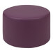 A purple Flash Furniture Nicholas modular ottoman with a round top.