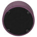 A purple and black round modular ottoman with a black rim.