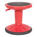 A red and black Flash Furniture Carter kid's adjustable stool.