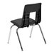 A Flash Furniture black plastic classroom chair with metal legs.