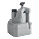A grey plastic continuous feed attachment for an AvaMix machine with a black lid and handle.