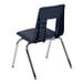 A blue plastic Flash Furniture Mickey Advantage classroom chair with chrome legs.
