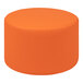 An orange round Flash Furniture Nicholas ottoman.