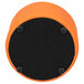An orange and black Flash Furniture Nicholas flexible seating circle with a black rim.
